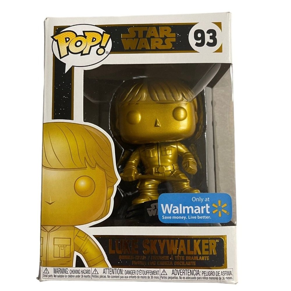 Funko POP! Star Wars: Luke Skywalker (Gold Metallic) #93 - Walmart Exclusive NEW